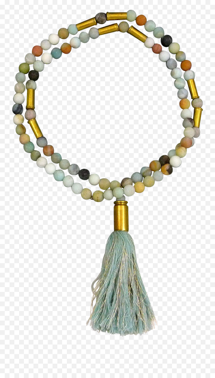 Download Amazonite Bullet Shell Casing Necklace With Tassel - Buddhist Prayer Beads Png,Bullet Shells Png