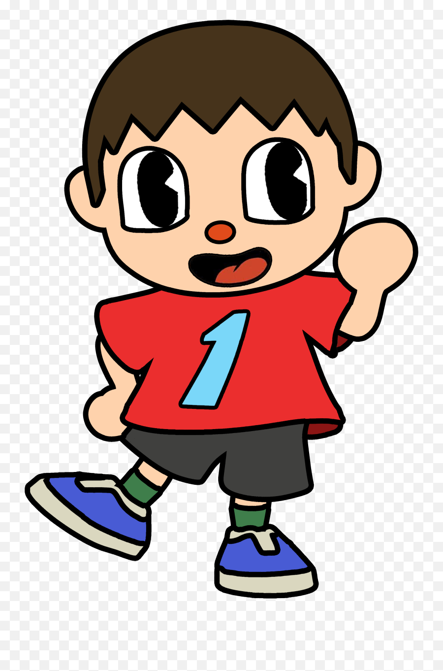 I Made The Villager From Animal Crossing In A Cuphead Style - Fictional Character Png,Cuphead Transparent