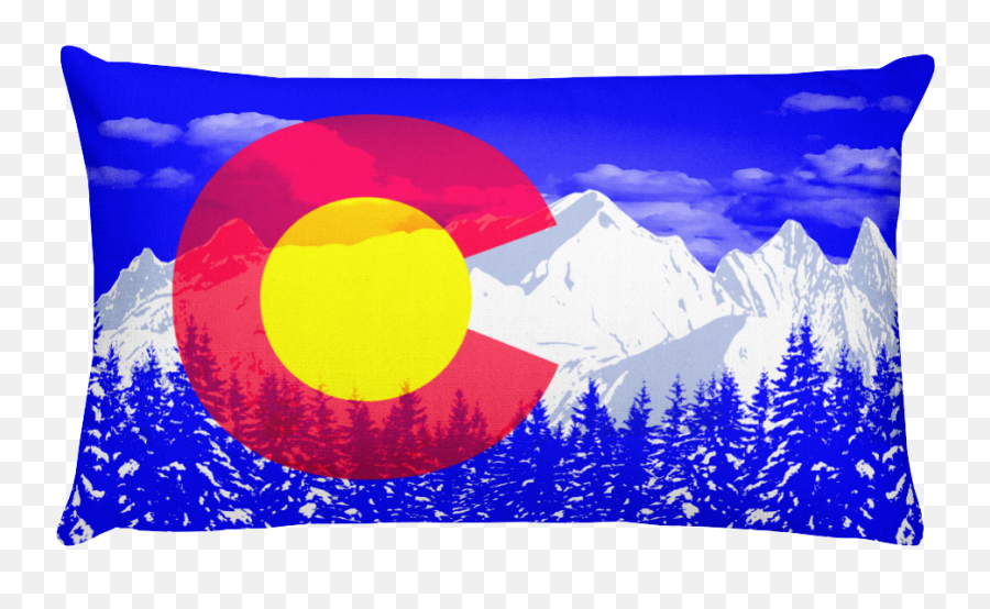 Colorado Flag Rocky Mountains Pillow - Vertical Png,Colorado Flag Png
