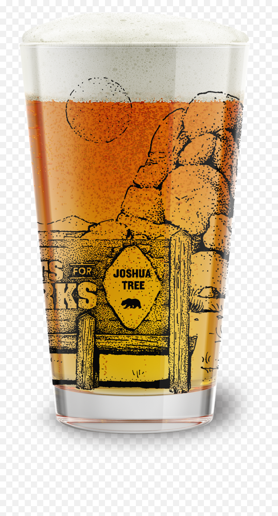 Pints For Parks Glass Region Seven - Joshua Tree Barware Png,Joshua Tree Png