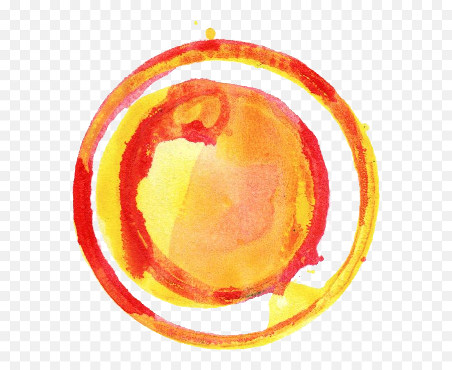 24 Colorful Watercolor Circle Png Transparent Onlygfxcom - Orange Colour Circle Png,Yellow Circle Transparent