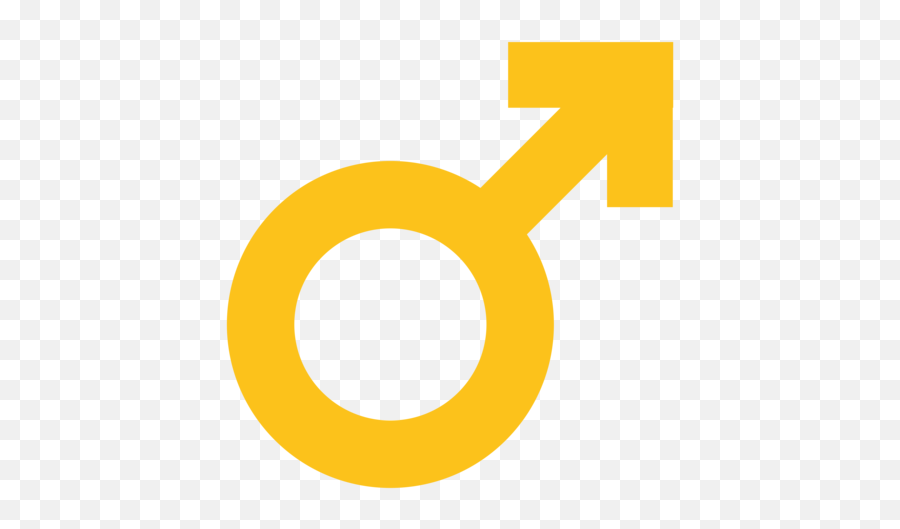 Male Sign Emoji - Male Symbol Yellow Png,Male Gender Icon