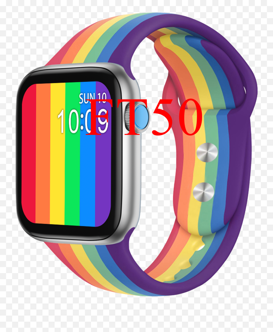 Hot Selling Yamay K8 Ft50 Smartwatch - Apple Watch Rainbow Band Png,