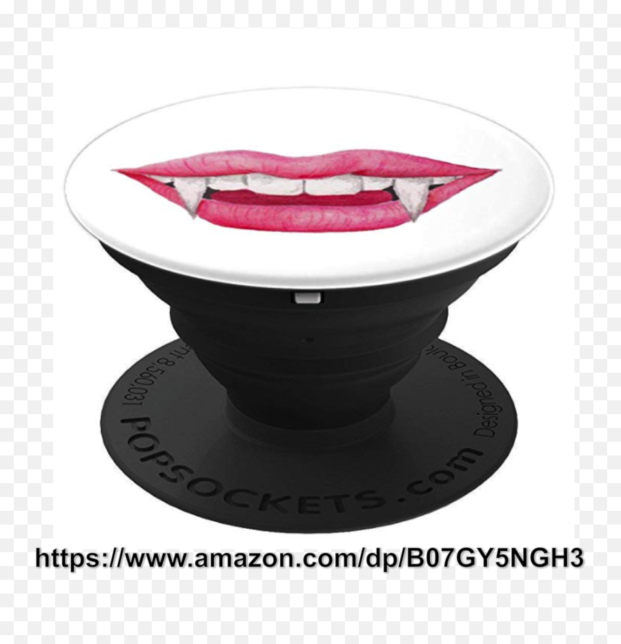 Watercolor Vampire Teeth Popsockets Grip Stuff Pinterest - Lipstick Png,Vampire Teeth Png