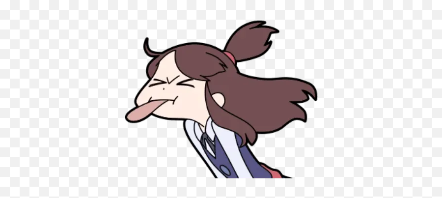 Little Witch Academiau201d Stickers Set For Telegram - Akko Sticking Her Tongue Out Png,Akko Kagari Icon