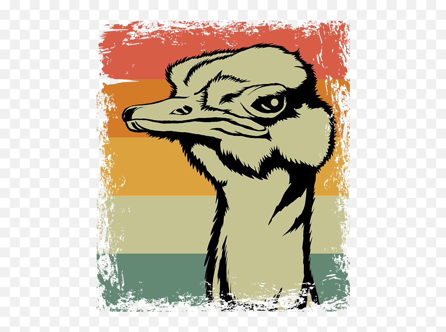 Vintage Ostrich Bird Gift Idea T - Shirt For Sale By J M Animal Png,Ostrich Icon