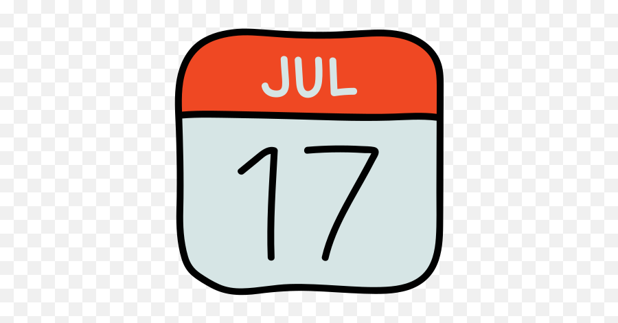 Calendar Icon In Doodle Style - Language Png,Round Calendar Icon