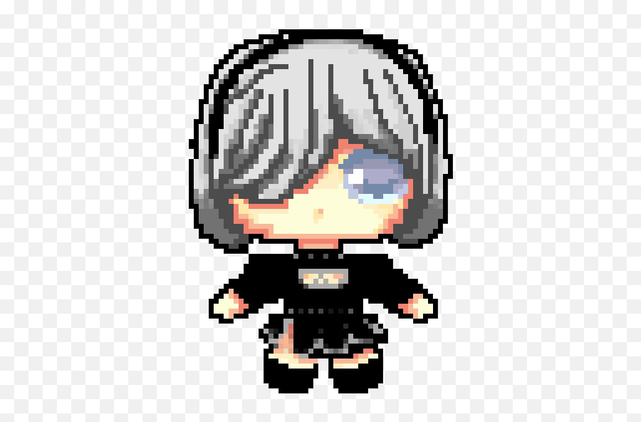 Pixilart - 2b Nier Automata Uploaded By Khaeyrunnart Illustration Png,Nier Automata Logo Png