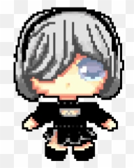 Pixilart - 2b Nier Automata Uploaded By Khaeyrunnart Illustration Png,Nier Automata Logo Png