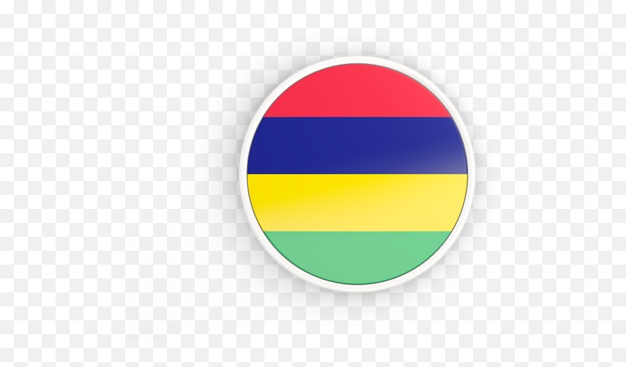 Round Icon With White Frame Illustration Of Flag Mauritius - Flag Of Mauritius Png,Cower Icon