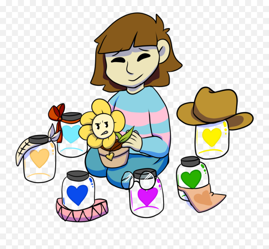 Frisk The Babysitter By Jade - Undertale 6 Souls 6 Souls In Undertale Png,Undertale Soul Png