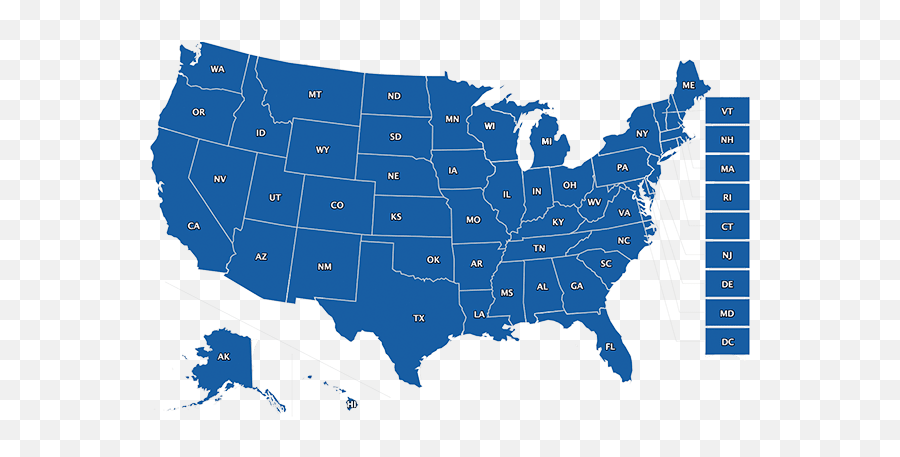 Lawyers Of Distinction - Recognizing Excellence In The Map Png Usa,Statue Of Two Men And A Boy That Served As A Domestic Icon