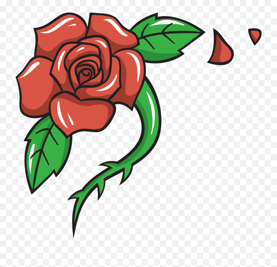 Cartoon Roses Garden Beach Rose Clip - Cartoon Roses Png,Cartoon Rose Png