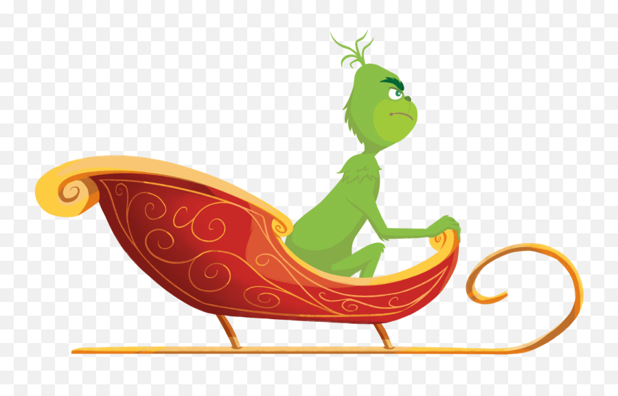 Download Hd Fastly Leaping Over All Threats F - Grinch Grinch Sled Png,Sleigh Png