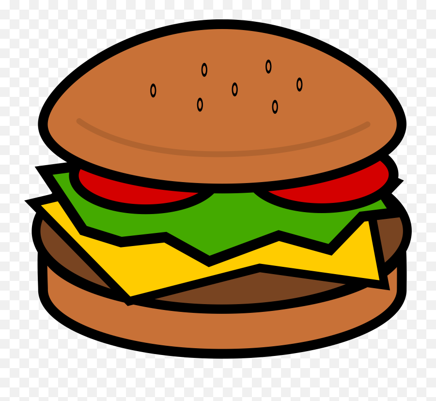 Free Hamburger Cliparts Transparent - Hamburger Clipart Png,Cheeseburger Transparent