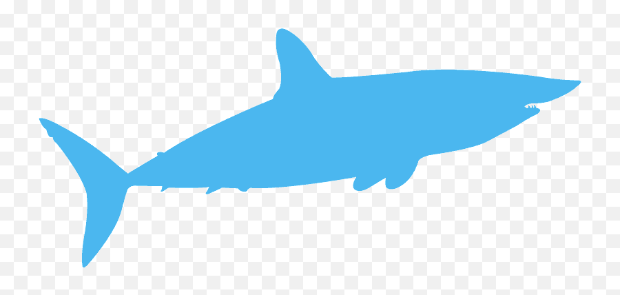 Mako Shark Silhouette - Shark Silhouette Blue Clipart Png,Shark Silhouette Png