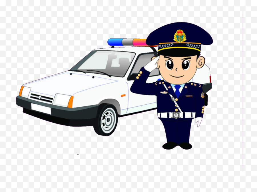 Cartoon Traffic Police Car Pattern Elements - Police Car Png Police Cartoon Png,Police Car Png