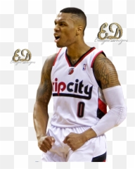 Damian Lillard Pumped Png Image - Basketball Player,Damian Lillard Png