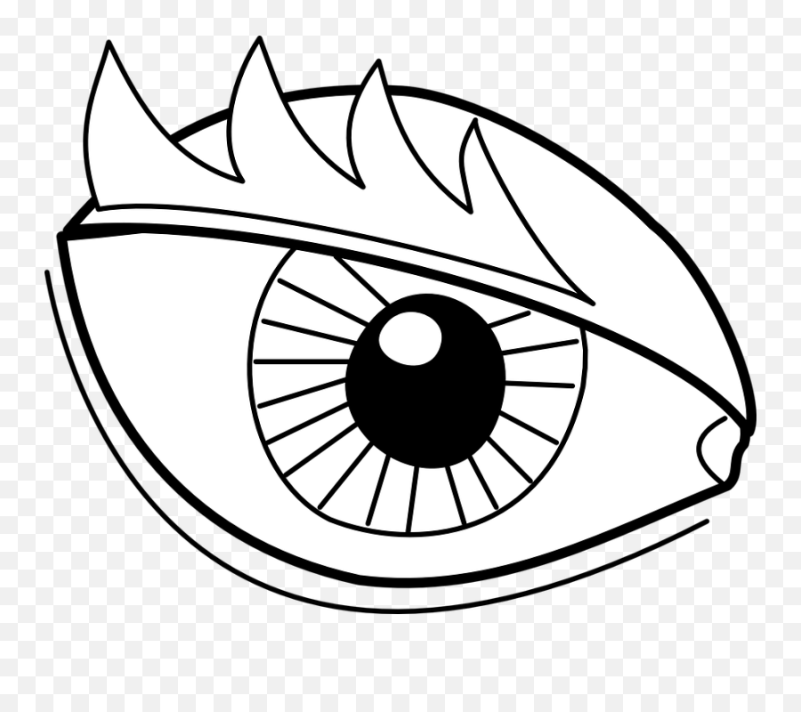 Eye Clipart Png Black And White 3 - Desenho De Olho Para Pintar,Eye Clipart Png
