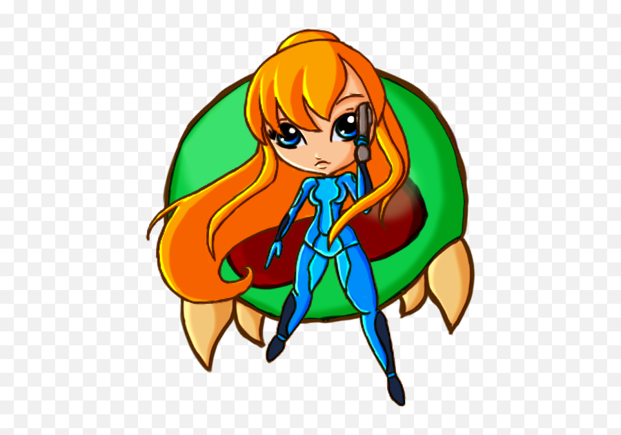 Download Chibi Samus Zero Suit - Suit Full Size Png Image Cartoon,Zero Suit Samus Png