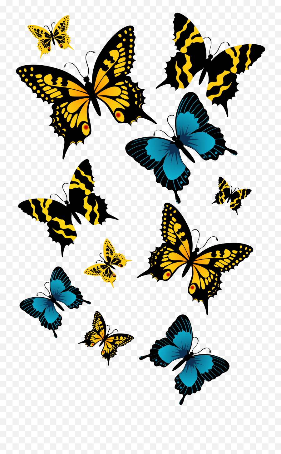 Yellow Butterfly Png - Transparent Beautiful Background Png,Yellow Butterfly Png