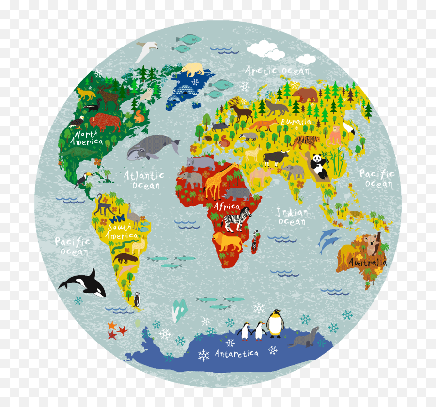 Download Round World Map Png - Full Size Png Image Pngkit Round Map Of The World,Global Map Png