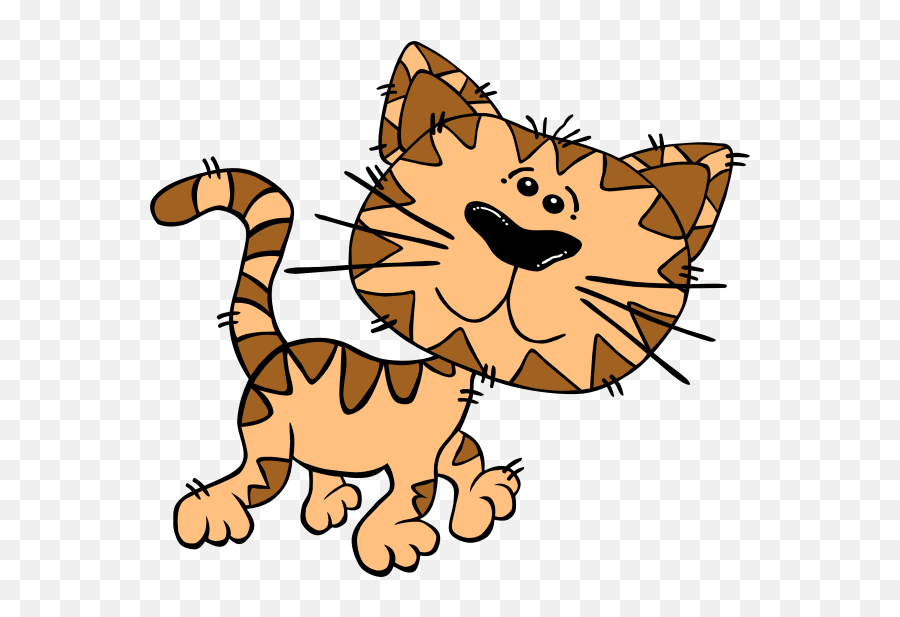 Cartoon Cat Walking - Funny Cat Clipart Png,Cartoon Cat Png