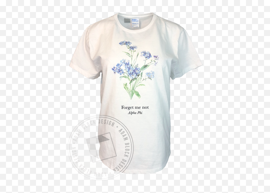 Alpha Phi Forget Me Not T - Shirt Adam Block Agapanthus Png,Forget Me Not Png