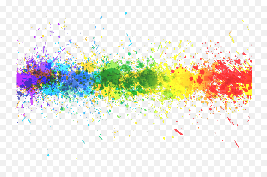 Rainbow Splash Transparent Background - Colour Splash Transparent Background Png,Color Splatter Png