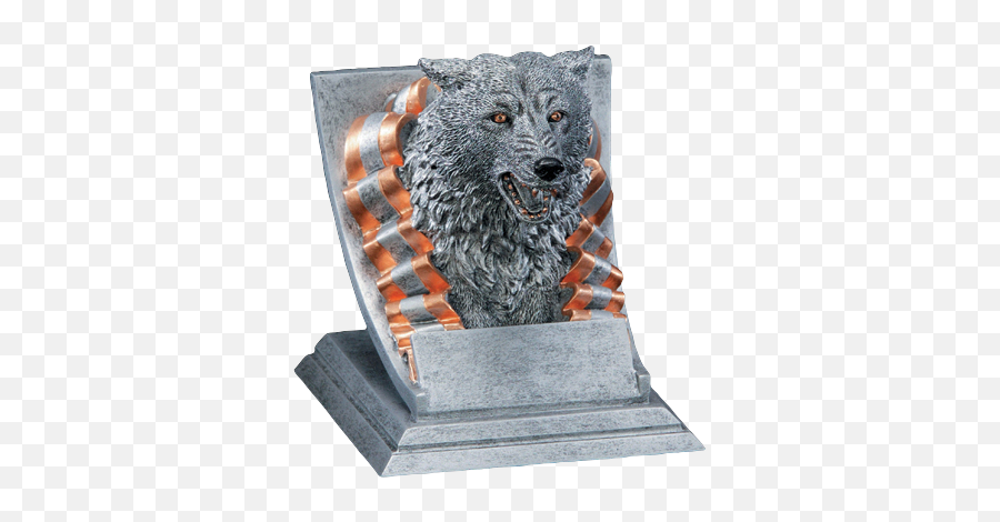 Wolf Resin Trophy Mascot Series P U2013 North Star Awards U0026 Trophies - Trophy Png,Wolf Mascot Logo