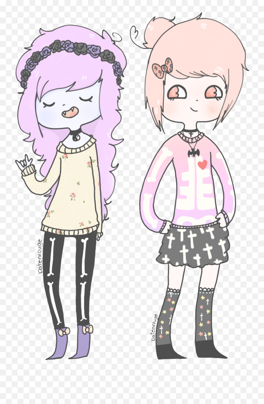 Download Gallery - Kawaii Drawings Of 2 Best Friends Full 2 Best Friend  Drawing Png,Best Friends Png - free transparent png images 