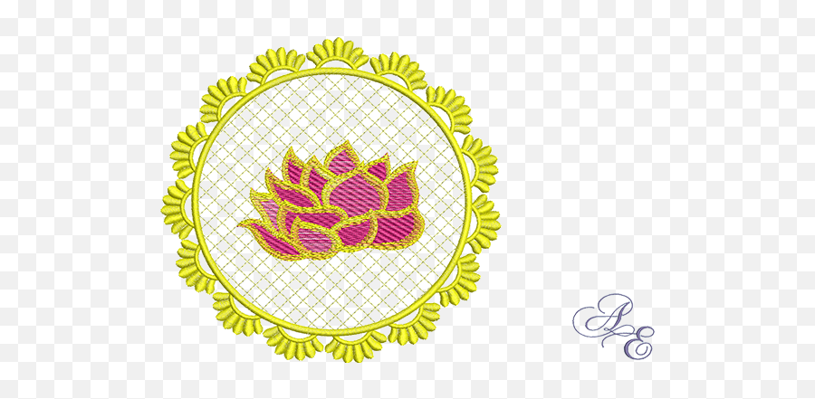 Circle Lotus Bloom - Machine Embroidery Art Of Embroidery Circle Png,Lace Circle Png