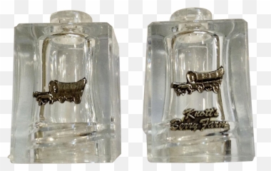 Vintage Knottu0027s Berry Farm Salt U0026 Pepper Shakers With Tray Png Logo