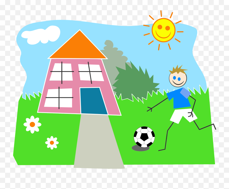 House Cartoon Png - Boy Play Outside Clipart 525520 Vippng Outside Clipart,House Cartoon Png