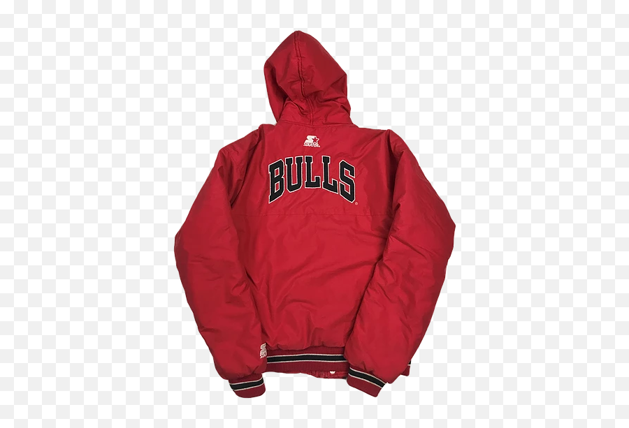 Chicago Bulls Starter Jacket Youth Xl Selection Mondiale - Hooded Png,Chicago Bulls Logo Transparent