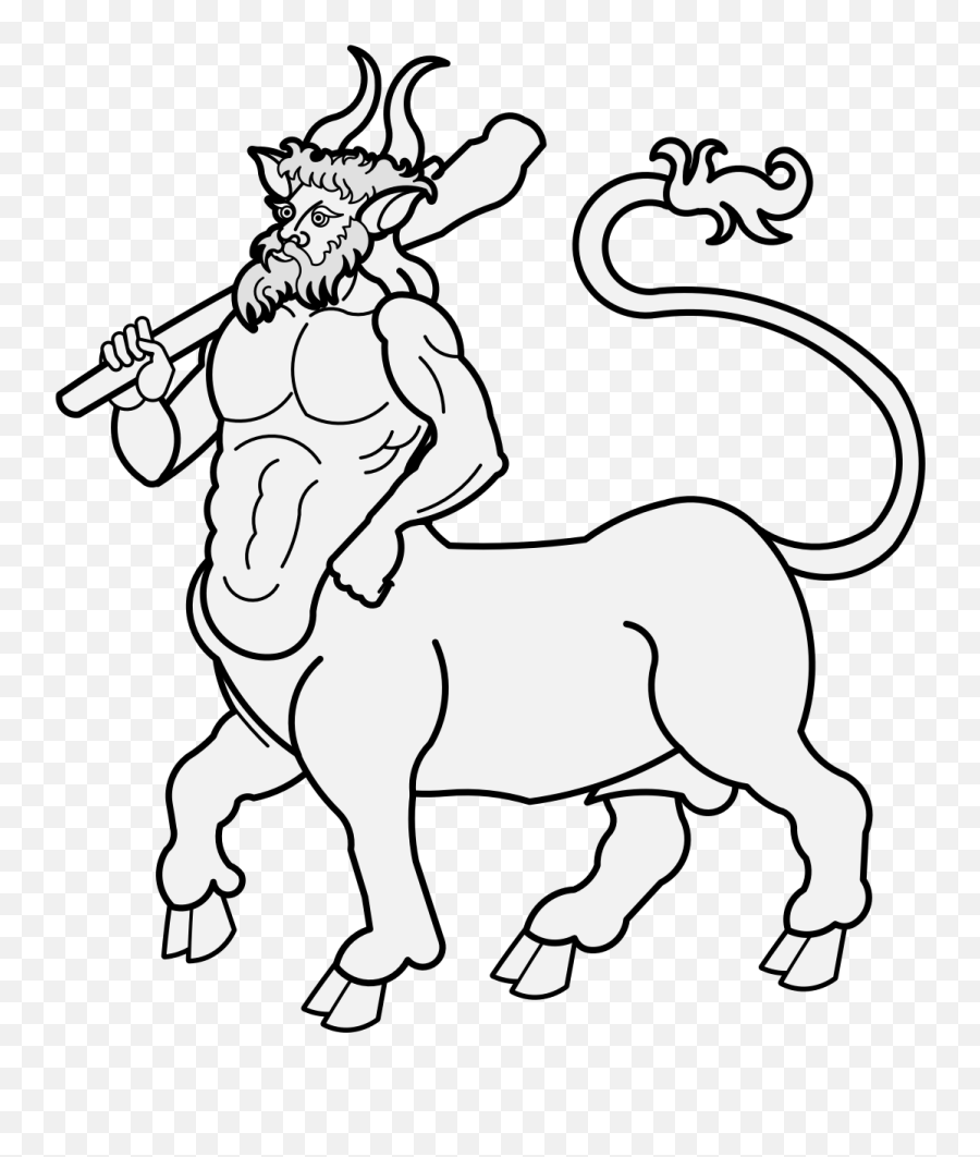 Minotaur - Traceable Heraldic Art Fictional Character Png,Minotaur Png