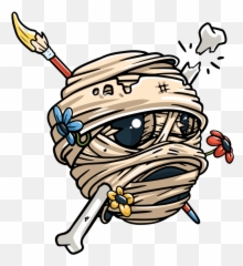 Mummy Logo Sticker U2014 Blue - Fiction Png,Mummy Png
