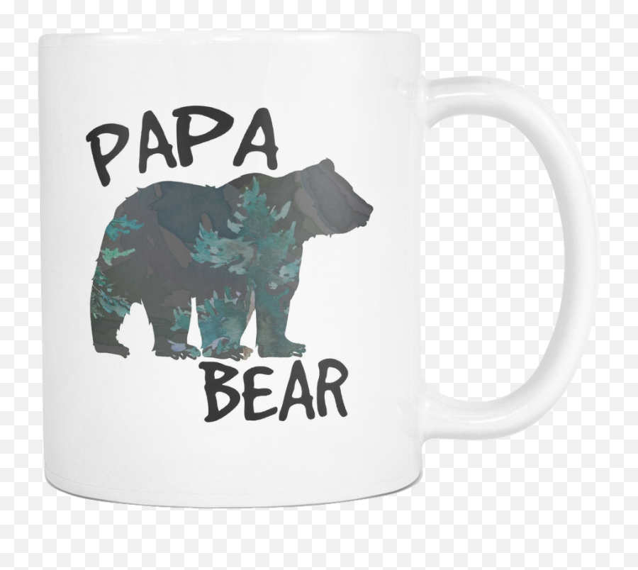 Papa Bear Forest Silhouette Coffee Mugs - Animal Farm Adventure Park Png,Forest Silhouette Png
