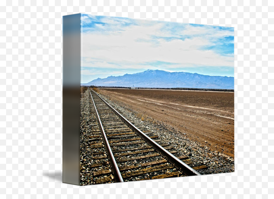 Train Tracks In Arizona Desert By Jason Knight - Section Of Plain Png,Train Tracks Png