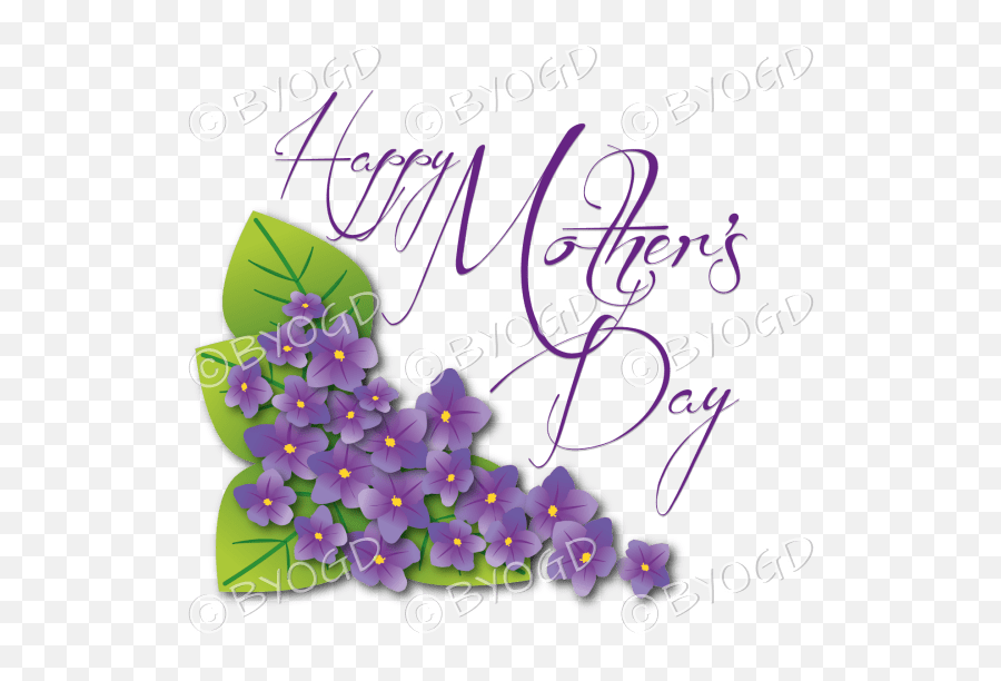 Happy Motheru0027s Day With Purple Violets Be Your Own - Happy Mothers Day With Violets Png,Happy Mothers Day Png