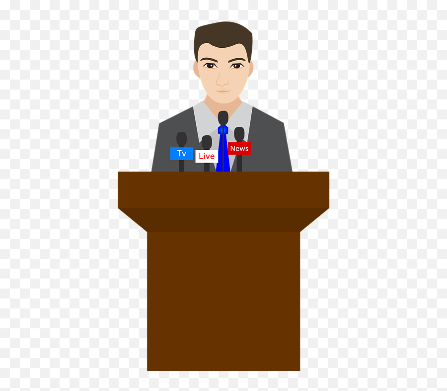 Politics - Person Making A Speech Cartoon Png,Politics Png