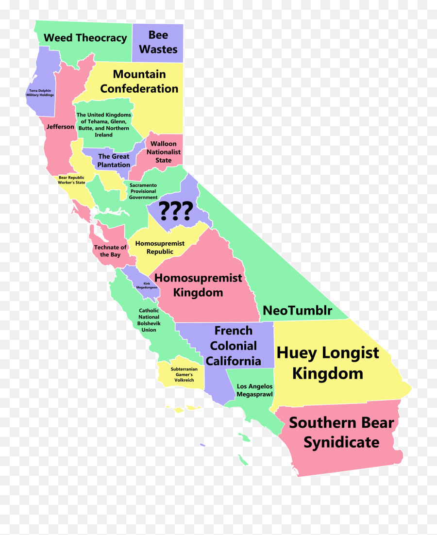 Political Map Of California After The - California State Political Map Png,California Map Png