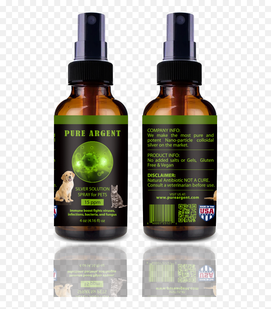 4 Oz Silver Solution Topical Mist Spray For Pets U2013 Pure - Apple Seed Oil Png,Spray Mist Png