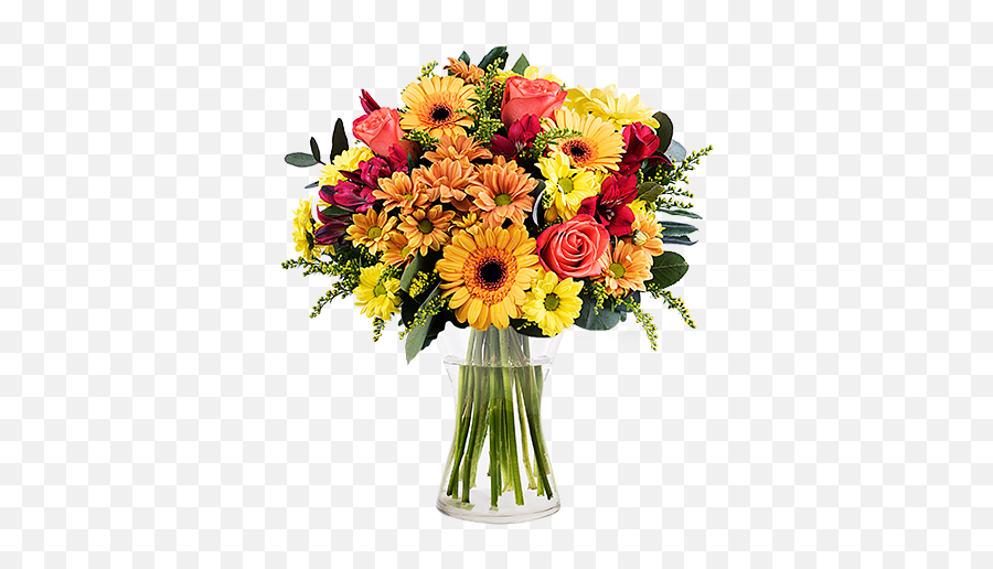 Mango Orange Roses And Gerberas - Flower Bouquets With Gerberas Png,Orange Flower Png
