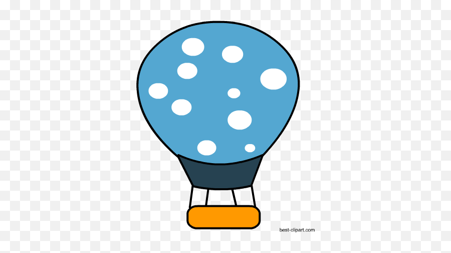 Free Hot Air Balloon Clip Art - Graphique Sur L Obésité Png,White Polka Dots Transparent Background