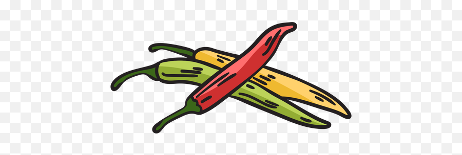 Red Green Yellow Chili Illustration - Chile Ilustracion Png,Chili Icon Transparant