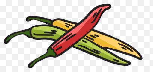 Red Green Yellow Chili Illustration - Chile Ilustracion Png