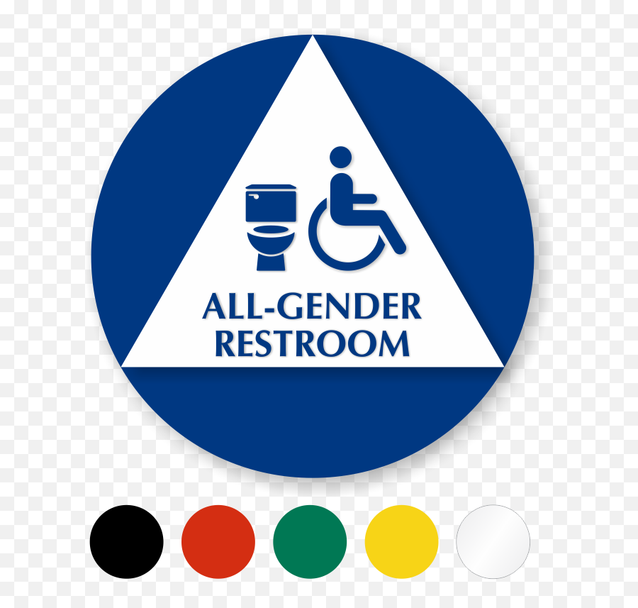 California All - Gender Restroom Door Sign Allgender Restroom With Toilet And Isa Unisex Staff Only Restroom Png,Blue Exit Icon