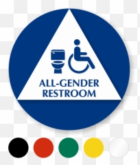 California All - Gender Restroom Door Sign AllGender with Toilet and ISA Unisex Staff Only png