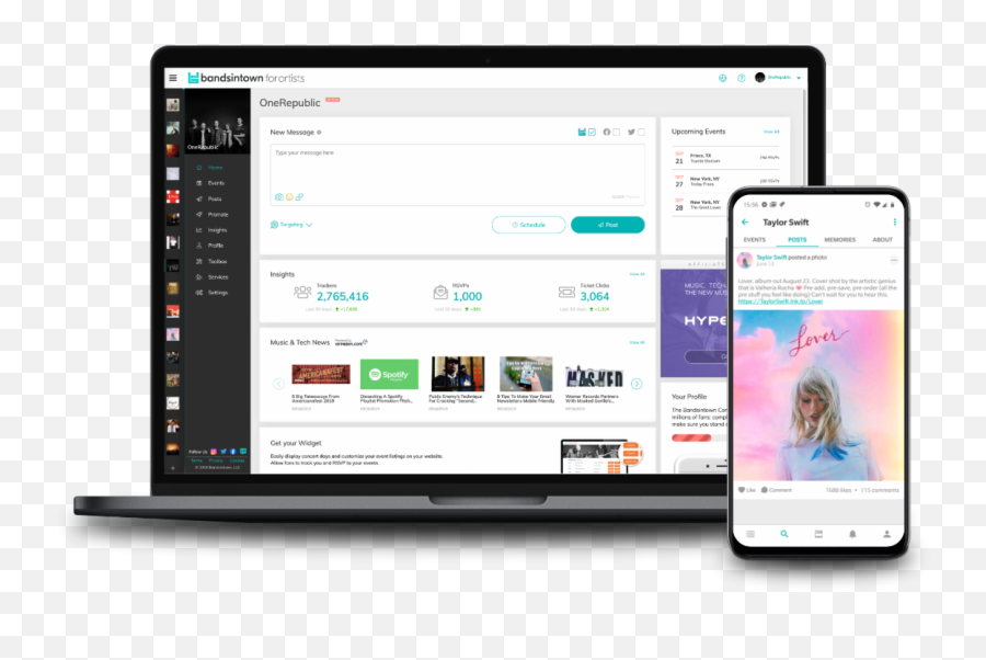 Bandsintown Unveils U0027bandsintown For Artistsu0027 U2013 Musicplayerscom - Technology Applications Png,Taylor Swift Icon